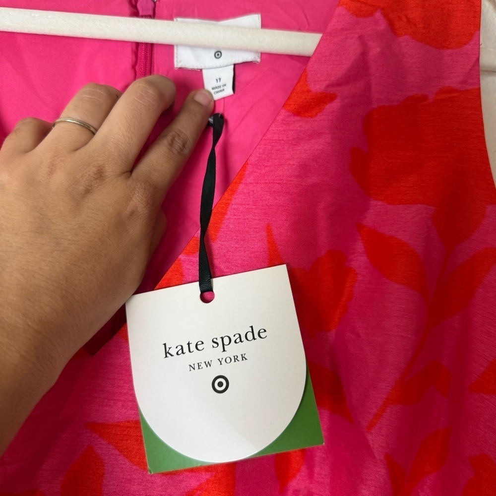 Kate Spade NY x Target Classic Rose Peplum Midi Dress  NWT - Picture 13 of 16